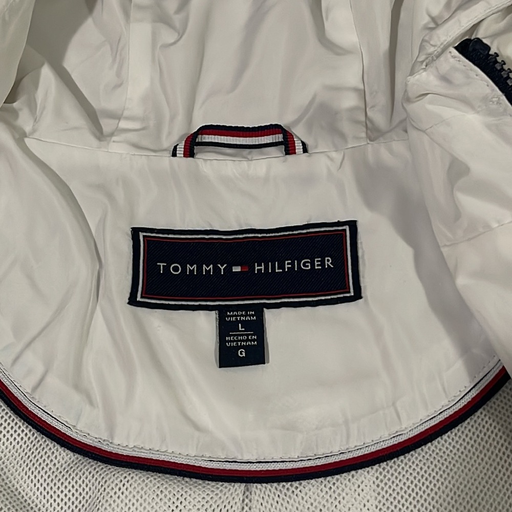 TOMMY HILFIGER Jacket Womens Hoodie Windbreaker Full Zip Size L - Picture 7 of 11